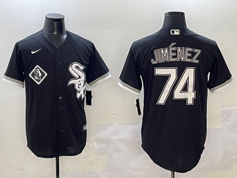 Men Chicago White Sox #74 Jimenez Black Game 2025 Nike MLB Jersey style 6